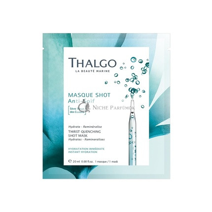 THALGO Tengerészeti Bőrápolás Szomjoltó Arcpakolás Kék Óceán Lével és Hialuronsavval, 20ml