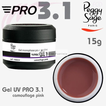 PEGGY SAGE UV Gel Pro 3 in 1 Phase für Nägel 146624 Camouflage Pink 15g