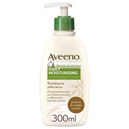 Aveeno Tägliche Feuchtigkeitscreme für den Körper mit Joghurt, Vanille und Haferduft 300ml