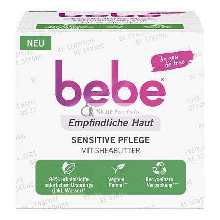 bebe Érzékeny Bőrápoló Arckrém 50ml Shea Vajjal - Nyugtató Hidratáló Érzékeny Bőrre