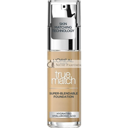 L'Oreal Paris True Match Folyékony Alapozó Bőrápolással Hyaluronsavval SPF 17 30ml 6N Méz