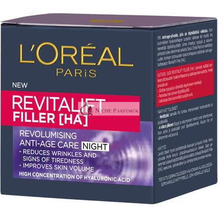 L'Oréal - Revitalift Filler [ha] Éjszakai Krém, 50 g