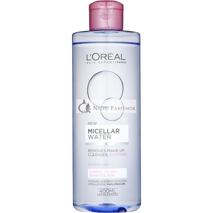 L'Oreal Paris Micellás Víz Sminklemosó Normál és Száraz Bőrre, 400ml
