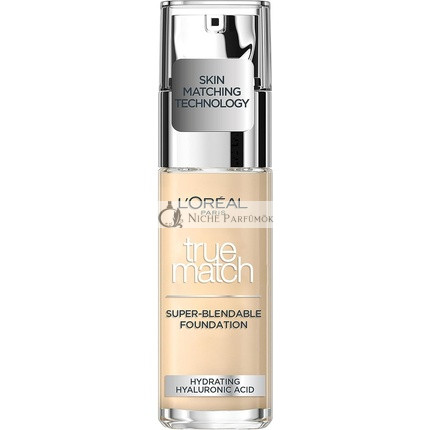 L'Oreal Paris True Match Folyékony Alapozó - Bőrápoló Hyaluronsavval SPF 17 0.5N Porcelán, 30ml