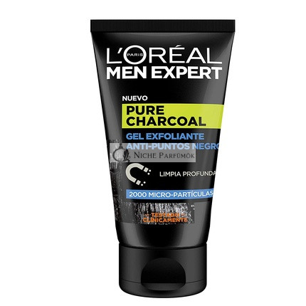 MEN EXPERT Pure Charcoal Blackhead Scrub Gel, 100ml