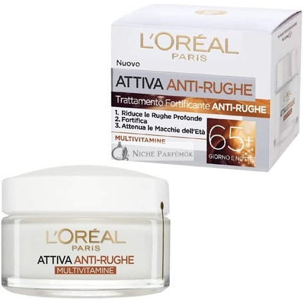 L'oreal Attiva Anti-Wrinkle Arckrém Napra és Éjjel 65+, 50ml