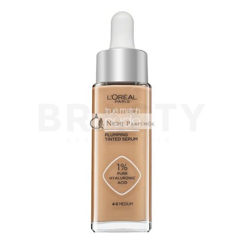 L´Oréal Paris True Match Nude Plumping Tinted Serum szérum tónusegyesítő 4-5 Medium 30 ml