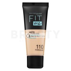   Maybelline Fit Me! Foundation Matte + Poreless Flüssiges Make Up mit mattierender Wirkung 110 Porcelain 30 ml