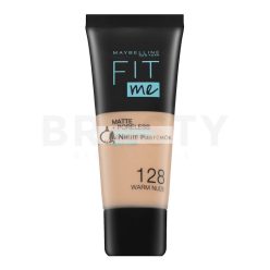   Maybelline Fit Me! Foundation Matte + Poreless Flüssiges Make Up mit mattierender Wirkung 128 Warm Nude 30 ml