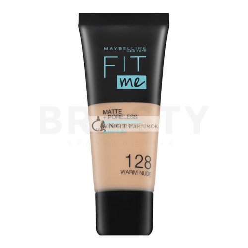 Maybelline Fit Me! Foundation Matte + Poreless Flüssiges Make Up mit mattierender Wirkung 128 Warm Nude 30 ml