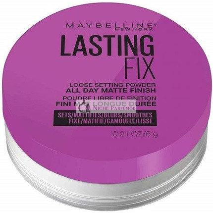 Maybelline New York tartós fixáló púder - 01 Áttetsző, 6g