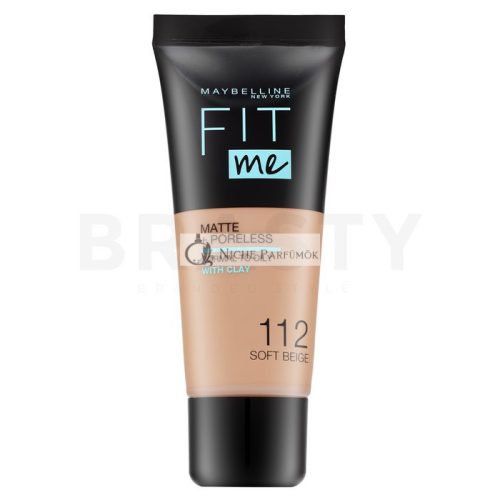 Maybelline Fit Me! Foundation Matte + Poreless Flüssiges Make Up mit mattierender Wirkung 112 Soft Beige 30 ml