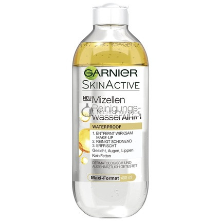 Garnier Mizellen-Reinigungswasser All-in-One Wasserfestes Gesichtsreinigungsmittel für Empfindliche Haut, 400ml