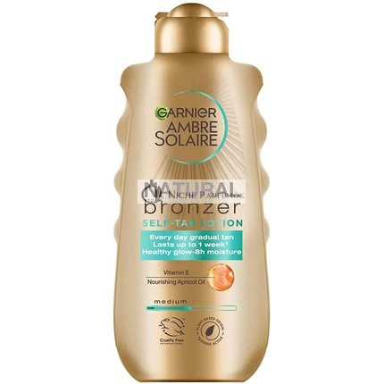 Garnier Ambre Solaire Natürlicher Bräuner Selbstbräunungs-Lotion mit Aprikosenöl und Vitamin E, 200ml