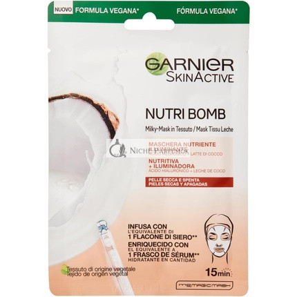 SkinActive Nutri Bomb Tápláló Fényesítő Szövetmaszk