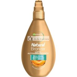   Garnier Ambre Solar Napozó Tej Önbarnító Lotion Természetes Bronzosító, Látható Eredmény 1 Órán Belül, Ápoló Sárgabarack Olajjal, Vegán Formula, 150ml