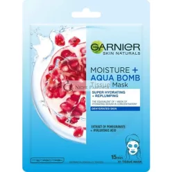   Garnier Skin Naturals Feuchtigkeit + Aqua Bomb Tuchmaske mit Granatapfelextrakt 28g