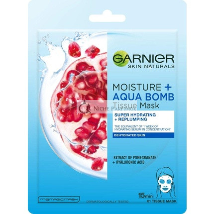 Garnier Skin Naturals Hidratáló + Aqua Bomb Szövetmaszk Gránátalma Kivonattal 28g