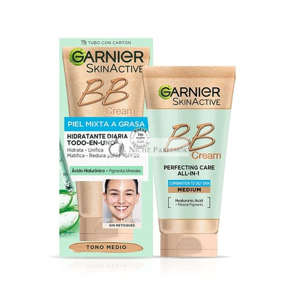 Garnier SkinActive BB Krém Kombinált és Zsíros Bőrre SPF25 Közepes 50ml