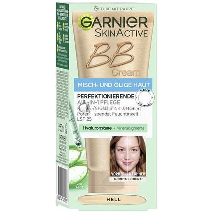 Garnier SkinActive BB Krém All-in-1 Nappali Ápolás Hyaluronsavval és Aloe Verával SPF 25 Világos, 50ml