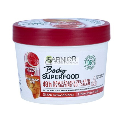 Garnier Body Superfood hidratáló és tápláló krém vízhiányos bőrre, Dinnye, 380ml