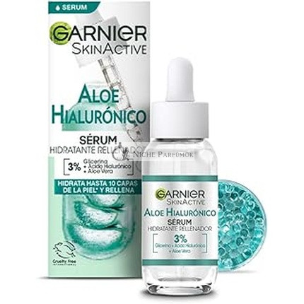 Garnier Hydratisierendes Serum für einen straffen und strahlenden Teint mit beruhigender Aloe Vera und Hyaluronsäure 30 ml