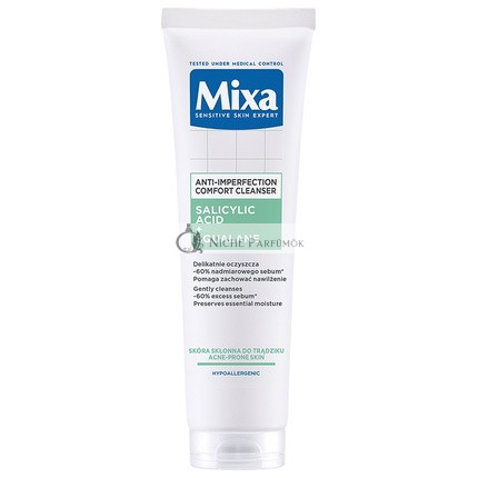 Mixalab Pórus Tökéletes Tisztító Gél Az Arcbőr Imperfekciói Ellen, Szalicilsavval és Squalánnal 150ml