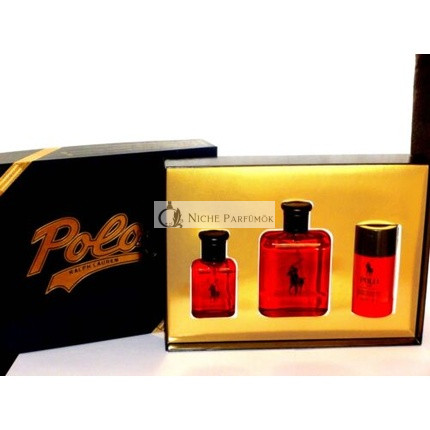 Ralph Lauren Polo Red 3-részes szett EDT 125ml + 40ml + 75ml Deostick