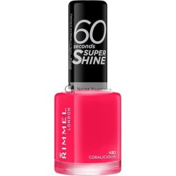   Rimmel London 60 Seconds Super Shine Körömlakk 430 Coralicious, 8ml