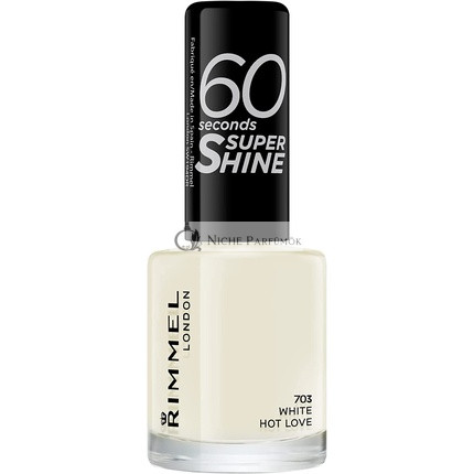 Rimmel London 60 Másodperc Szuper Fényű Körömlakk, 703 Fehér Forró Szerelem, 8ml