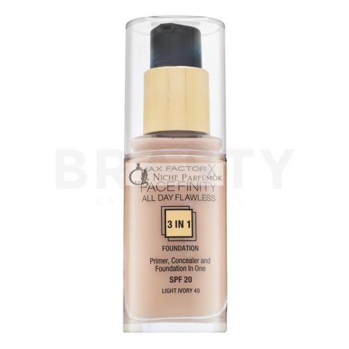 Max Factor Facefinity All Day Flawless Flexi-Hold 3in1 Primer Concealer Foundation SPF20 folyékony make-up 3 az 1-ben 40 30 ml