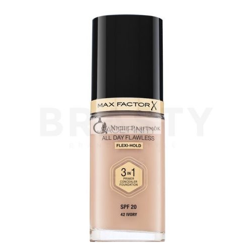 Max Factor Facefinity All Day Flawless Flexi-Hold 3in1 Primer Concealer Foundation SPF20 folyékony make-up 3 az 1-ben 42 30 ml