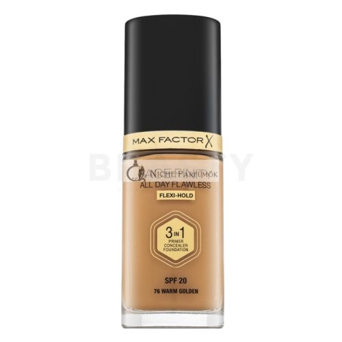 Max Factor Facefinity All Day Flawless Flexi-Hold 3in1 Primer Concealer Foundation SPF20 folyékony make-up 3 az 1-ben 76 30 ml