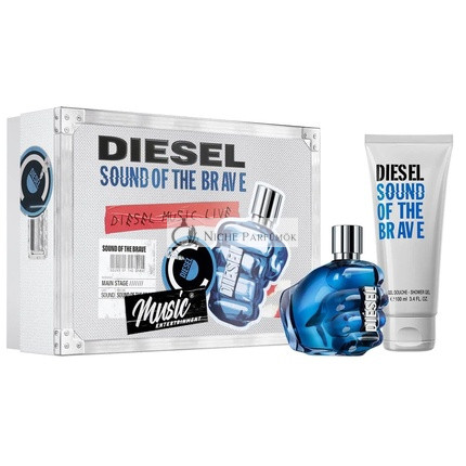 Diesel Sound of the Brave 2021 Geschenkset, 50ml EDT Spray, 100ml Duschgel