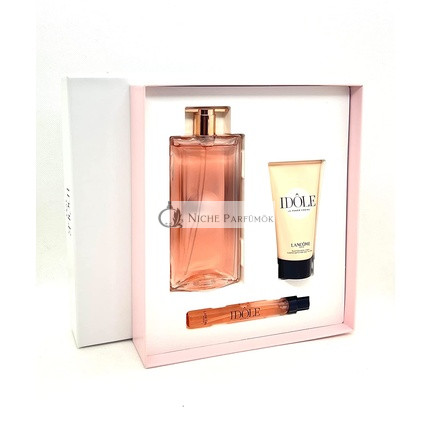 Lancôme Idole Aura Geschenkeset Eau de Parfum Nectar 50ml - Power Cream - Körpercreme 50ml - Eau de Parfum Miniatur Nectar 5ml
