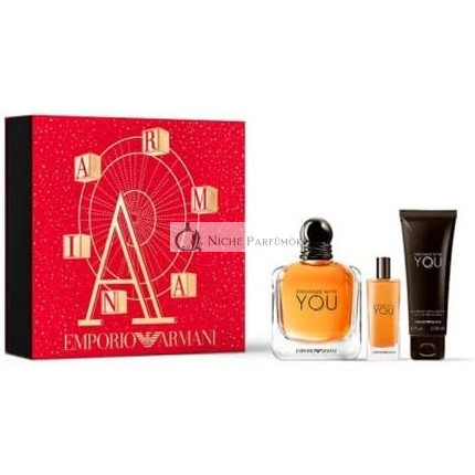 Armani Emporio Stronger With You 3-teiliges Set Eau De Toilette 100ml + Eau De Toilette 15ml + Duschgel 75ml