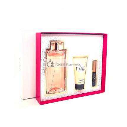 Lancome Idole Geschenkset - 50ml Eau de Parfum + 50ml Körperlotion + 2.5ml Idole Lash 01 Glänzend Schwarz Mascara