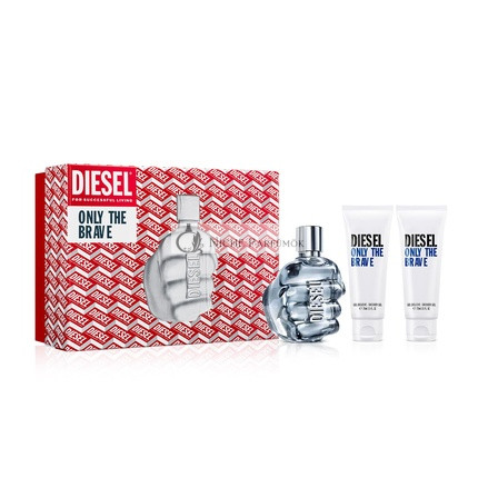 Diesel Only the Brave Herren Duft Geschenkset, 4,2 Fl Oz Eau de Toilette + 2x 2,5 Fl Oz Duschgel - 3er Pack