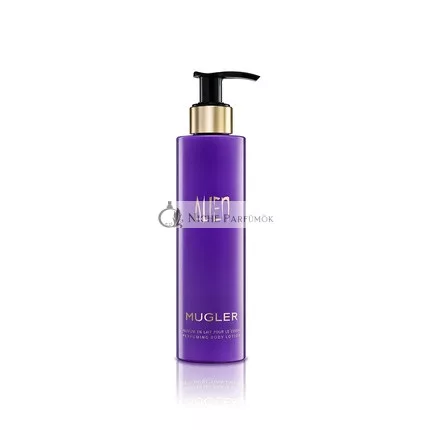 MUGLER Alien Parfümierende Körperlotion Damenparfüm Amber Holz- und Blumen-Exklusiver Duft, 200ml