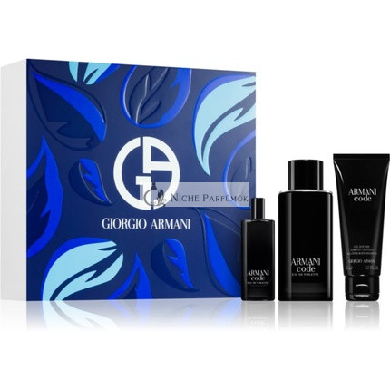 Code for Men Ajándékcsomag EDT 125 ml, Tusfürdő 75 ml és Mini EDT 15 ml