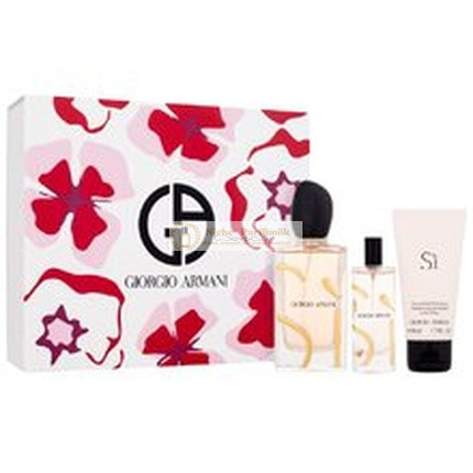 Armani Si Geschenkset - Edp 100 Ml, Edp 15 Ml und Körperlotion 50 Ml