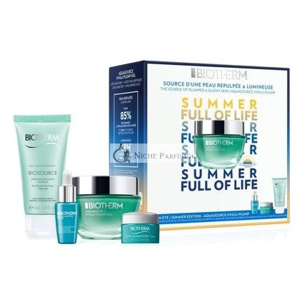 Biotherm Aquasource Hyalu Szett Tisztító 50ml Arckrém 50ml Szemkrém 5ml Szérum 7ml