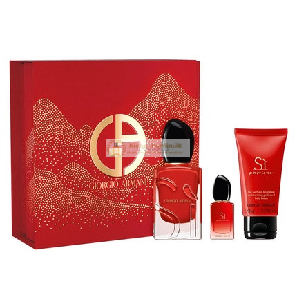 Giorgio Armani Si Passione Szett - Eau De Parfum Spray 50ml, Eau De Parfum 7ml, Testápoló 50ml