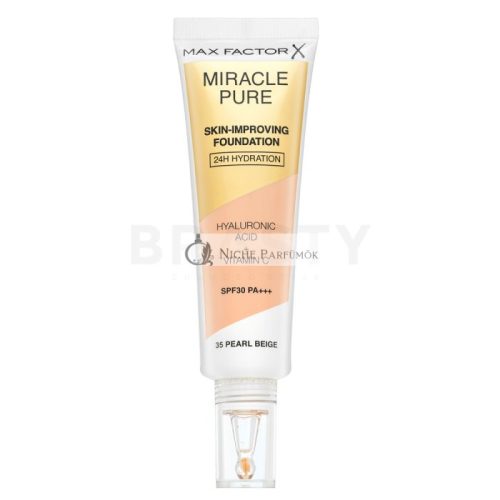 Max Factor Miracle Pure Skin-Improving Foundation langanhaltendes Make-up mit Hydratationswirkung 35 Pearl Beige 30 ml