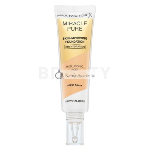 Max Factor Miracle Pure Skin-Improving Foundation langanhaltendes Make-up mit Hydratationswirkung 33 Crystal Beige 30 ml