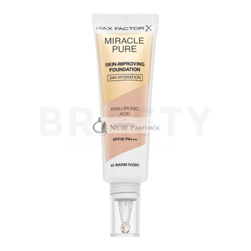 Max Factor Miracle Pure Skin-Improving Foundation langanhaltendes Make-up mit Hydratationswirkung 44 Warm Ivory 30 ml