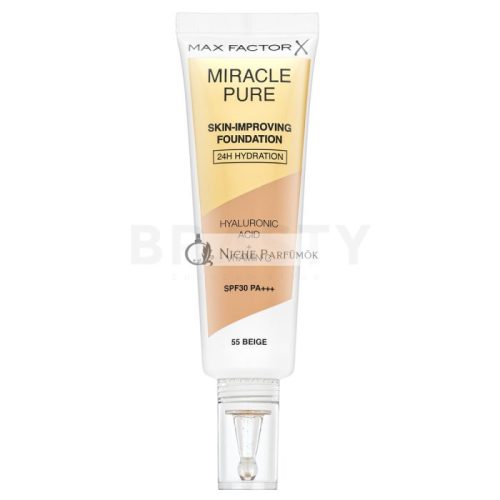 Max Factor Miracle Pure Skin-Improving Foundation langanhaltendes Make-up mit Hydratationswirkung 55 Beige 30 ml