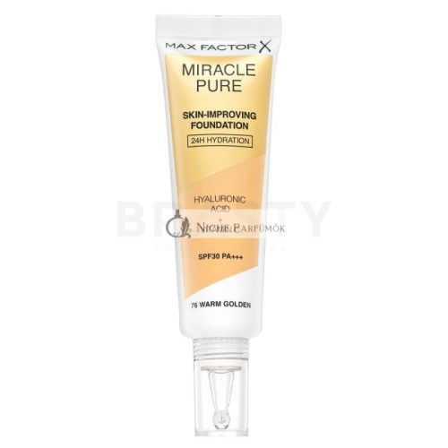 Max Factor Miracle Pure Skin-Improving Foundation langanhaltendes Make-up mit Hydratationswirkung 76 Warm Golden 30 ml