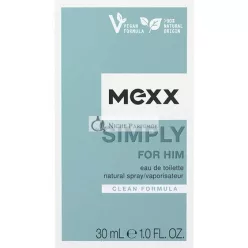   Mexx Simply for Him Eau de Toilette erfrischend elegant für Männer, 30 ml