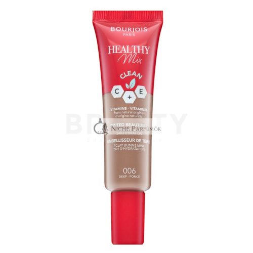 Bourjois Healthy Mix Clean Tinted Beautifier folyékony make-up hidratáló hatású 006 Deep 30 ml